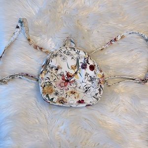 Floral mini-backpack purse